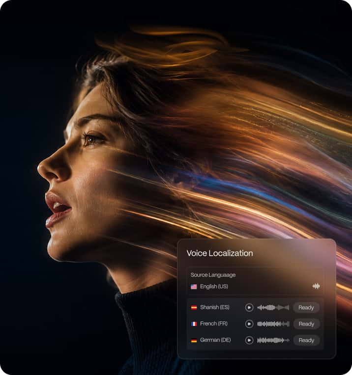 Woman represented across multiple voice localizations