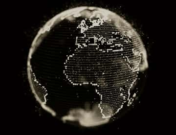 Digital globe representing multilingual localization