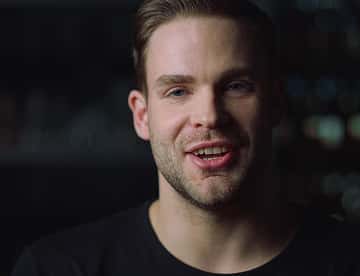 Man speaking during a voice adaptation review