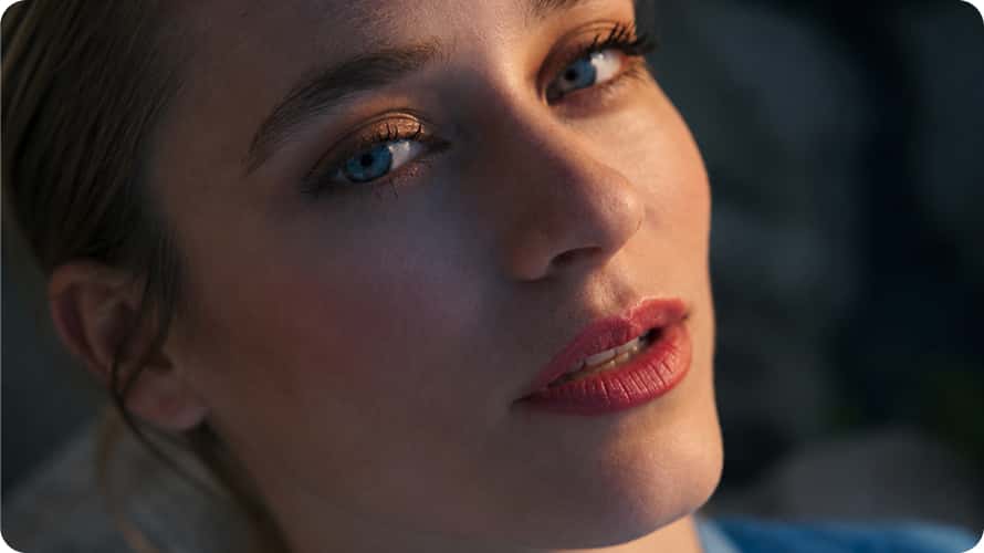 Close-up portrait of a woman